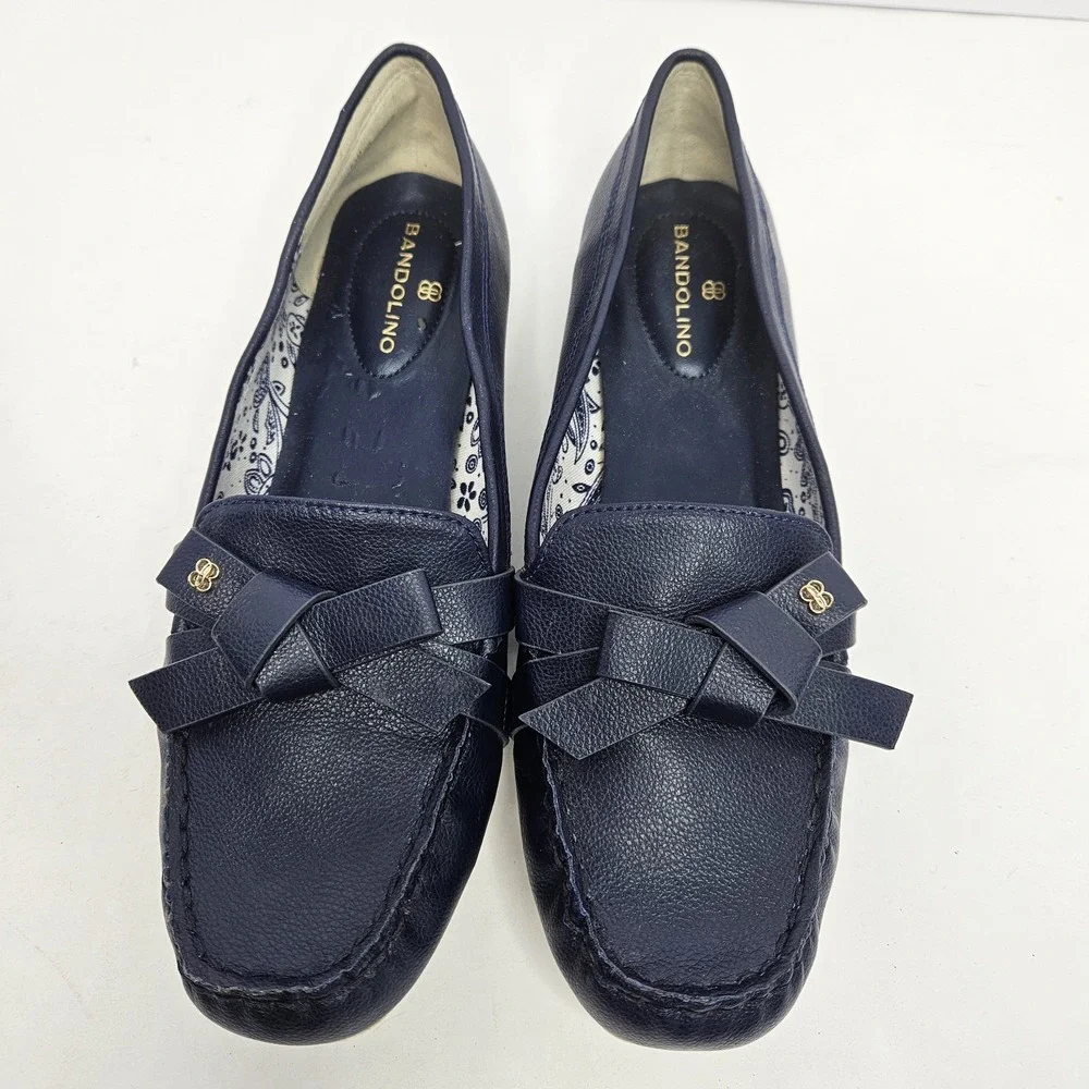 Bandolino Size 8.5M Blue Slip On Shoes Heel To‎ Toe 10